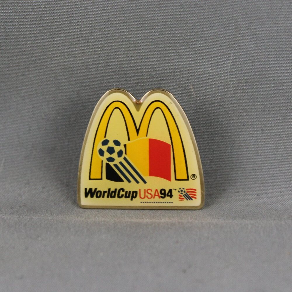 1994 World Cup of Soccer Pin - Team Belgium McDonalds Promo - Celluloid Pin